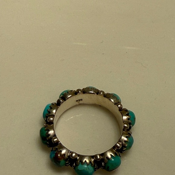 Turquoise and Silver Women's Ring - Picture 2 of 4
